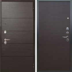 Входная дверь Аргус ЛЮКС 3К Агат Венге горизонт + Элегант Венге горизонт