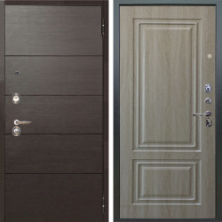 Входная дверь Аргус ЛЮКС 3К Агат Венге горизонт + Элион Дуб филадельфия крем