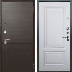 Входная дверь Аргус ЛЮКС 3К Агат Венге горизонт + Элион Софт милк