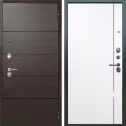 Входная дверь Аргус ЛЮКС 3К Агат Венге горизонт + Гауда Роял вуд белый