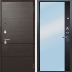 Входная дверь Аргус ЛЮКС 3К Агат Венге горизонт + Магнум Черный софт