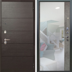 Входная дверь Аргус ЛЮКС 3К Агат Венге горизонт + Магнум Светлый бетон