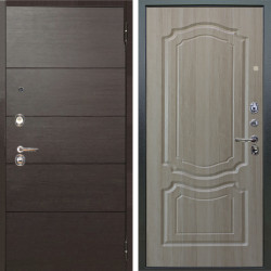 Входная дверь Аргус ЛЮКС 3К Агат Венге горизонт + Мишель Ларче светлый