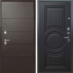 Входная дверь Аргус ЛЮКС 3К Агат Венге горизонт + Могадиш Черный софт