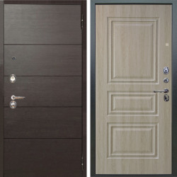 Входная дверь Аргус ЛЮКС 3К Агат Венге горизонт + Скиф Дуб филадельфия крем