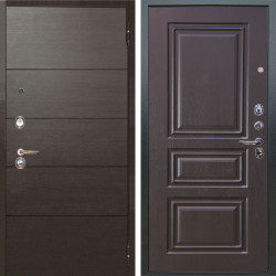 Входная дверь Аргус ЛЮКС 3К Агат Венге горизонт + Скиф Горький шоколад