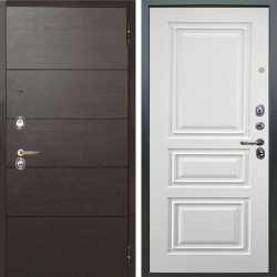 Входная дверь Аргус ЛЮКС 3К Агат Венге горизонт + Скиф Софт милк