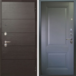 Входная дверь Аргус ЛЮКС 3К Агат Венге горизонт + Соло Антрацит софт