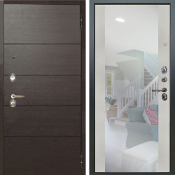 Входная дверь Аргус ЛЮКС 3К Агат Венге горизонт + Вояж Белое дерево