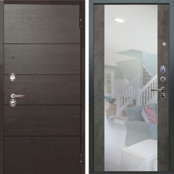 Входная дверь Аргус ЛЮКС 3К Агат Венге горизонт + Вояж Светлый бетон