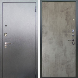 Входная дверь Аргус ЛЮКС 3К Люкс 3к металл Антик Серебро + Агат Светлый бетон