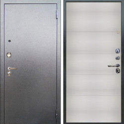 Входная дверь Аргус ЛЮКС 3К Люкс 3к металл Антик Серебро + Агат Вельвет белый горизонт