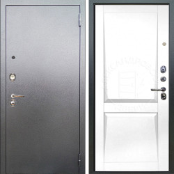 Входная дверь Аргус ЛЮКС 3К Люкс 3к металл Антик Серебро + Ариана Белая эмаль