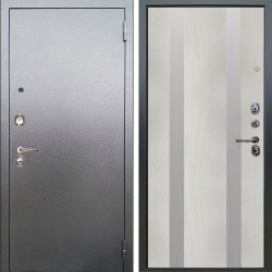 Входная дверь Аргус ЛЮКС 3К Люкс 3к металл Антик Серебро + Дуэт Белое дерево вставки Изабель