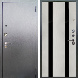 Входная дверь Аргус ЛЮКС 3К Люкс 3к металл Антик Серебро + Дуэт Белое дерево вставки Кензо