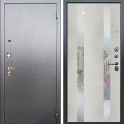 Входная дверь Аргус ЛЮКС 3К Люкс 3к металл Антик Серебро + Дуэт белое дерево вставки Николь