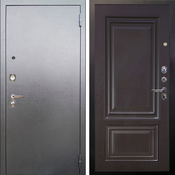 Входная дверь Аргус ЛЮКС 3К Люкс 3к металл Антик Серебро + Элион Горький шоколад