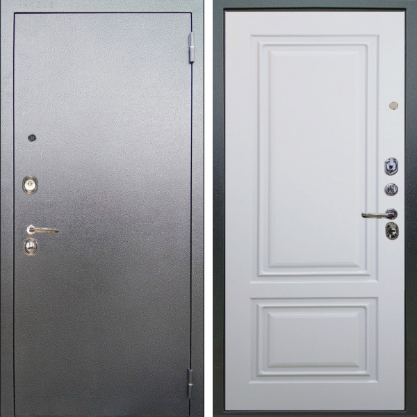 Входная дверь Аргус ЛЮКС 3К Люкс 3к металл Антик Серебро + Элион Софт милк