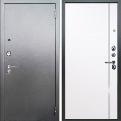 Входная дверь Аргус ЛЮКС 3К Люкс 3к металл Антик Серебро + Гауда Роял вуд белый