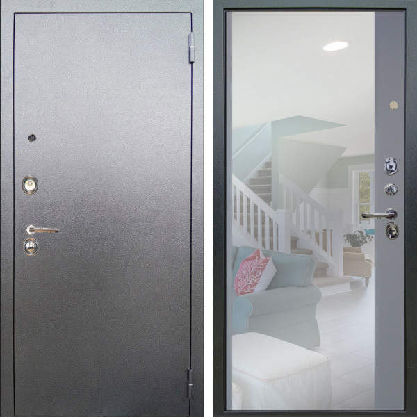 Входная дверь Аргус ЛЮКС 3К Люкс 3к металл Антик Серебро + Магнум Силк маус