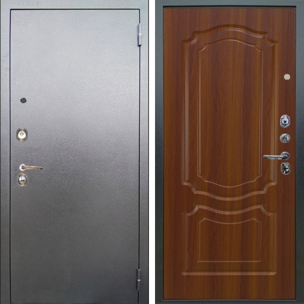 Входная дверь Аргус ЛЮКС 3К Люкс 3к металл Антик Серебро + Мишель Дуб рустикальный