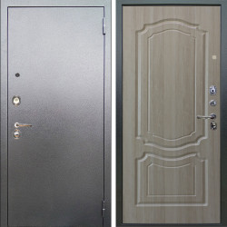 Входная дверь Аргус ЛЮКС 3К Люкс 3к металл Антик Серебро + Мишель Ларче светлый