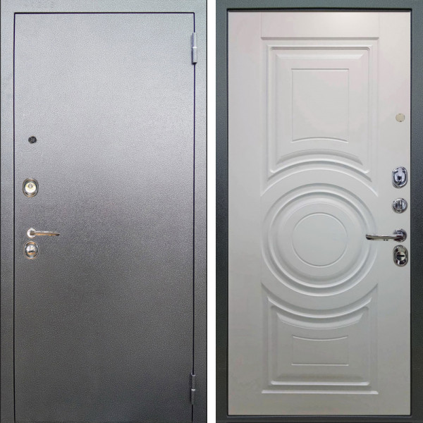 Входная дверь Аргус ЛЮКС 3К Люкс 3к металл Антик Серебро + Могадиш Софт милк