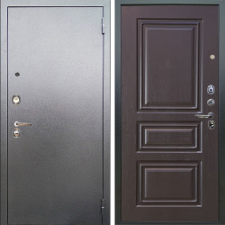 Входная дверь Аргус ЛЮКС 3К Люкс 3к металл Антик Серебро + Скиф Горький шоколад