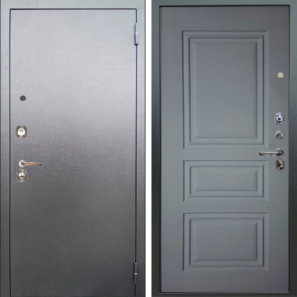 Входная дверь Аргус ЛЮКС 3К Люкс 3к металл Антик Серебро + Скиф Силк маус