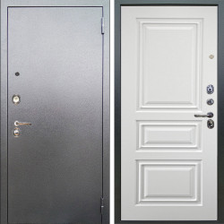 Входная дверь Аргус ЛЮКС 3К Люкс 3к металл Антик Серебро + Скиф Софт милк