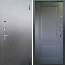 Входная дверь Аргус ЛЮКС 3К Люкс 3к металл Антик Серебро + Соло Антрацит софт