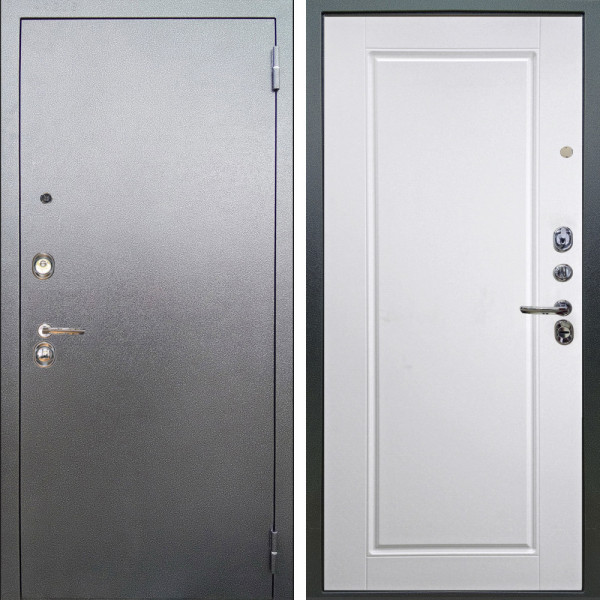 Входная дверь Аргус ЛЮКС 3К Люкс 3к металл Антик Серебро + Тревор Софт милк