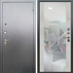 Входная дверь Аргус ЛЮКС 3К Люкс 3к металл Антик Серебро + Вояж Белое дерево