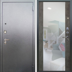 Входная дверь Аргус ЛЮКС 3К Люкс 3к металл Антик Серебро + Вояж Светлый бетон