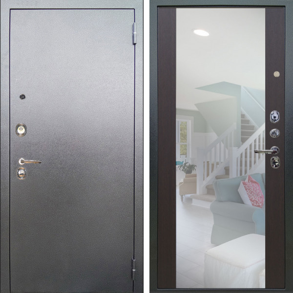 Входная дверь Аргус ЛЮКС 3К Люкс 3к металл Антик Серебро + Вояж Венге