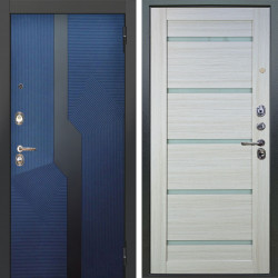 Входная дверь Аргус ЛЮКС 3К Бистури синий софт + Александра Белая лиственница