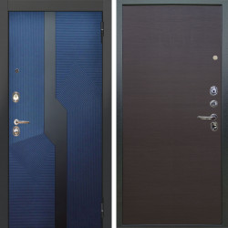 Входная дверь Аргус ЛЮКС 3К Бистури синий софт + Элегант Венге горизонт