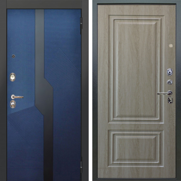 Входная дверь Аргус ЛЮКС 3К Бистури синий софт + Элион Дуб филадельфия крем