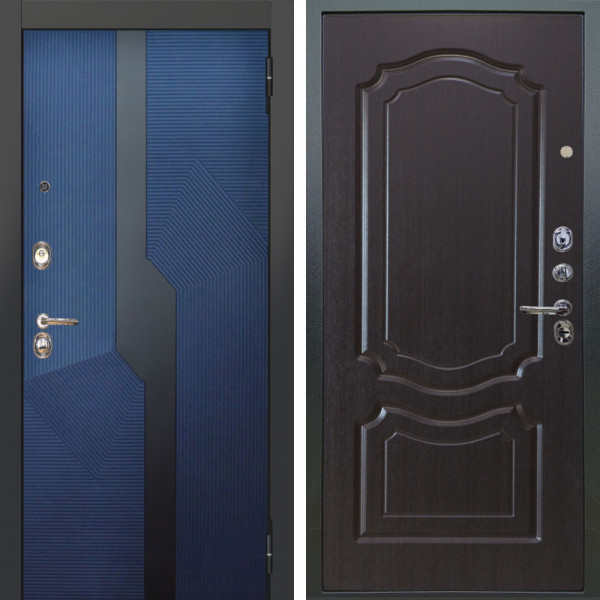 Входная дверь Аргус ЛЮКС 3К Бистури синий софт + Мишель Венге
