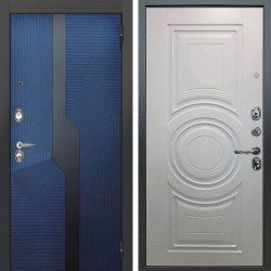 Входная дверь Аргус ЛЮКС 3К Бистури синий софт + Могадиш Софт милк