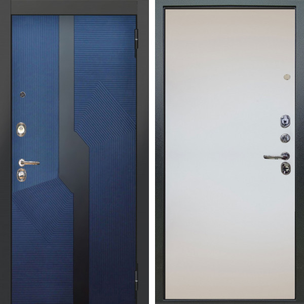 Входная дверь Аргус ЛЮКС 3К Бистури синий софт + Под покраску