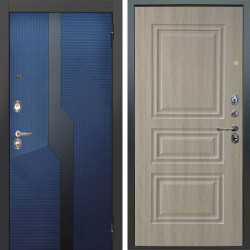 Входная дверь Аргус ЛЮКС 3К Бистури синий софт + Скиф Дуб филадельфия крем