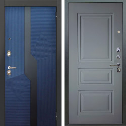 Входная дверь Аргус ЛЮКС 3К Бистури синий софт + Скиф Силк маус