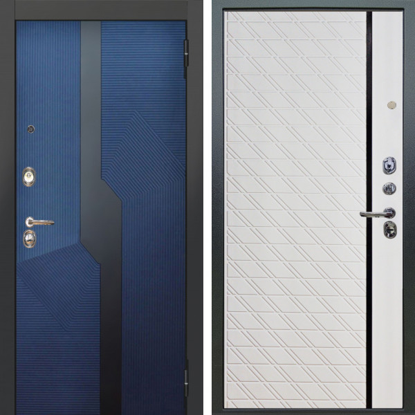 Входная дверь Аргус ЛЮКС 3К Бистури синий софт + Тори Софт милк