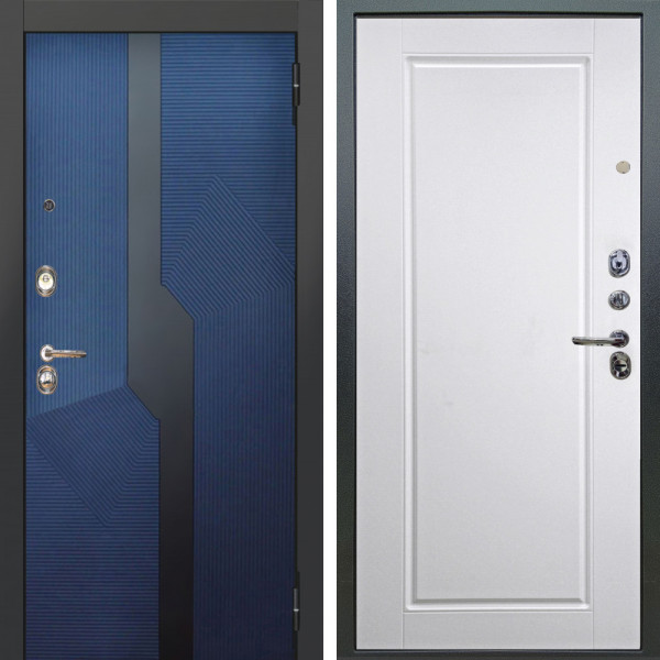 Входная дверь Аргус ЛЮКС 3К Бистури синий софт + Тревор Софт милк