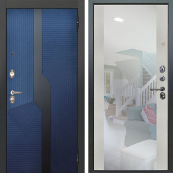 Входная дверь Аргус ЛЮКС 3К Бистури синий софт + Вояж Белое дерево