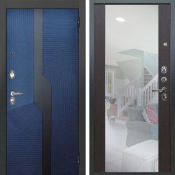 Входная дверь Аргус ЛЮКС 3К Бистури синий софт + Вояж Венге