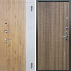 Входная дверь Аргус ЛЮКС 3К Эксперт Рустик соломенный вставка бетон урбан милк + Гауда Керамика