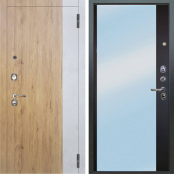 Входная дверь Аргус ЛЮКС 3К Эксперт Рустик соломенный вставка бетон урбан милк + Магнум Черный софт