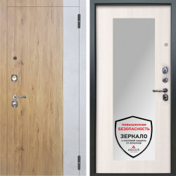 Входная дверь Аргус ЛЮКС 3К Эксперт Рустик соломенный вставка бетон урбан милк + Милли Ларче светлый